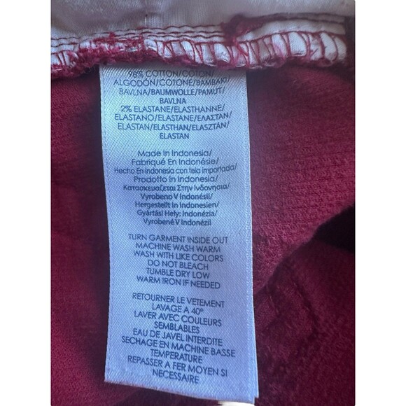 Chaps Womens Corduroy Pants Red Velvet Feel Size 6 Preppy Y2K Style Fall - Picture 12 of 14